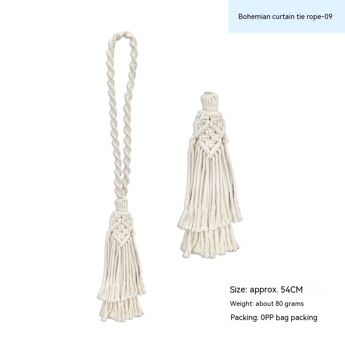 Decorative Bohemian Curtain Rope Tied Bandage