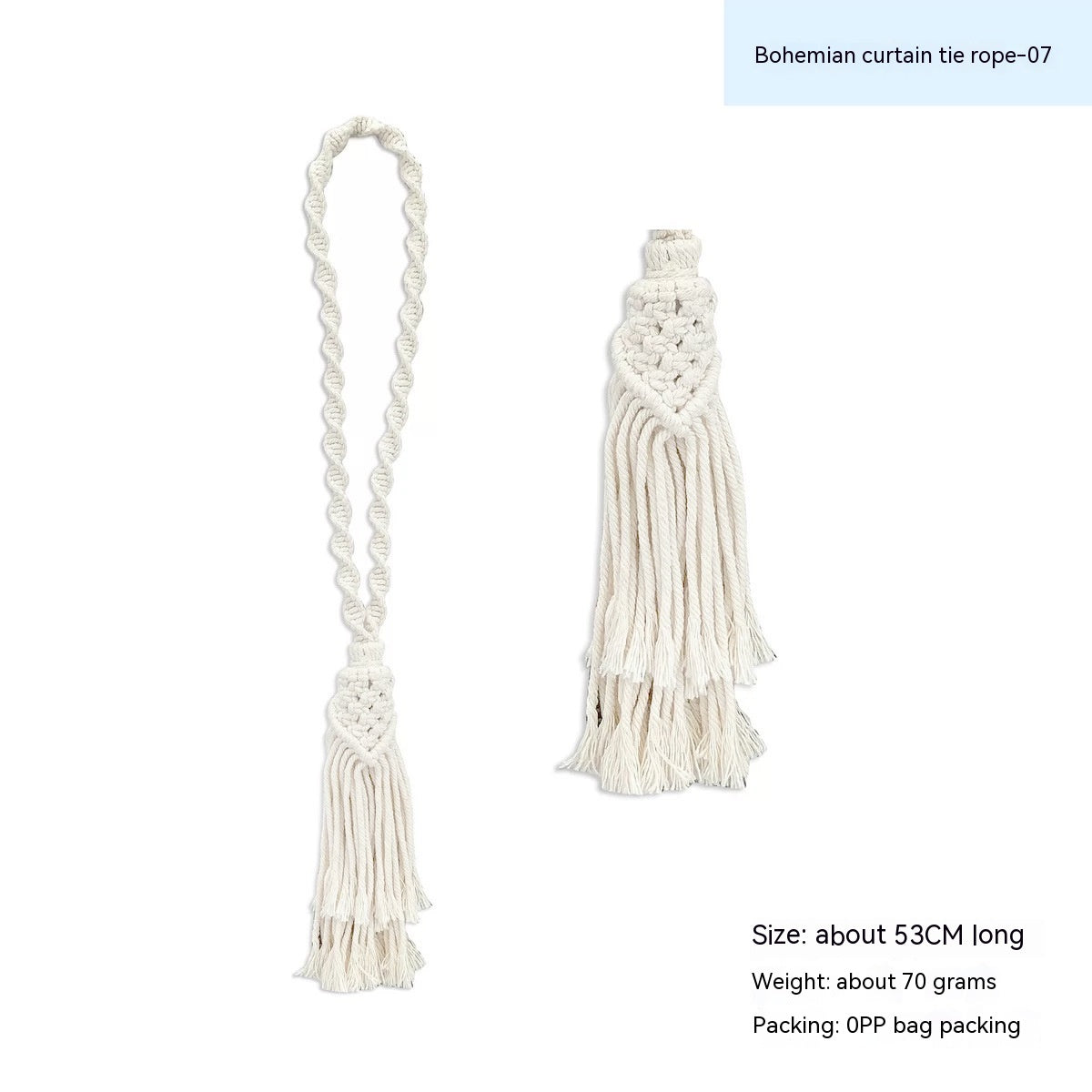 Decorative Bohemian Curtain Rope Tied Bandage