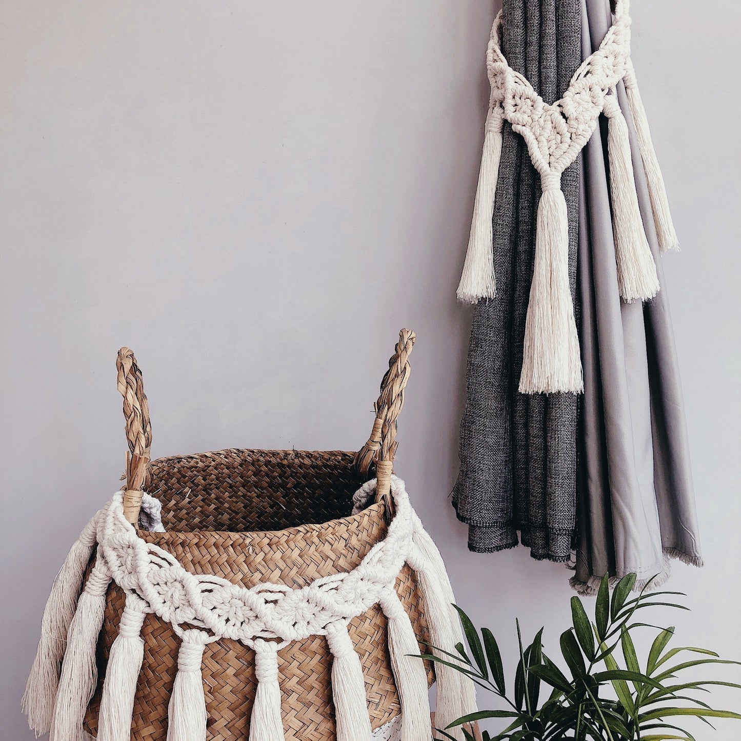 Decorative Bohemian Curtain Rope Tied Bandage