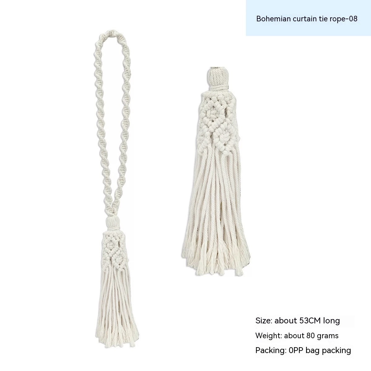 Decorative Bohemian Curtain Rope Tied Bandage
