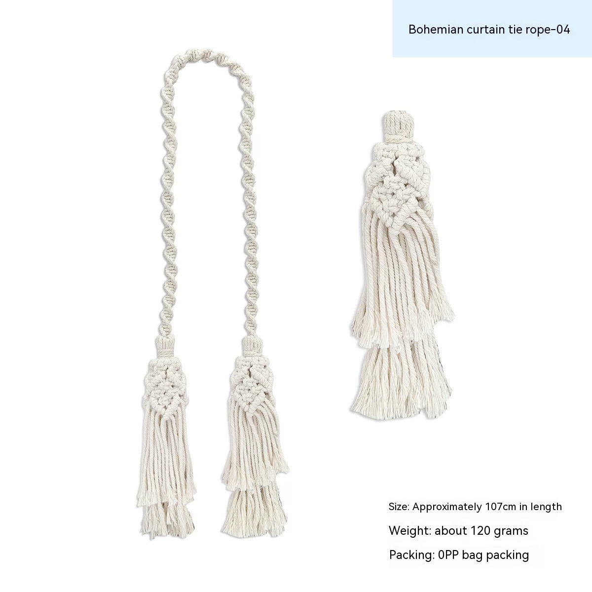 Decorative Bohemian Curtain Rope Tied Bandage
