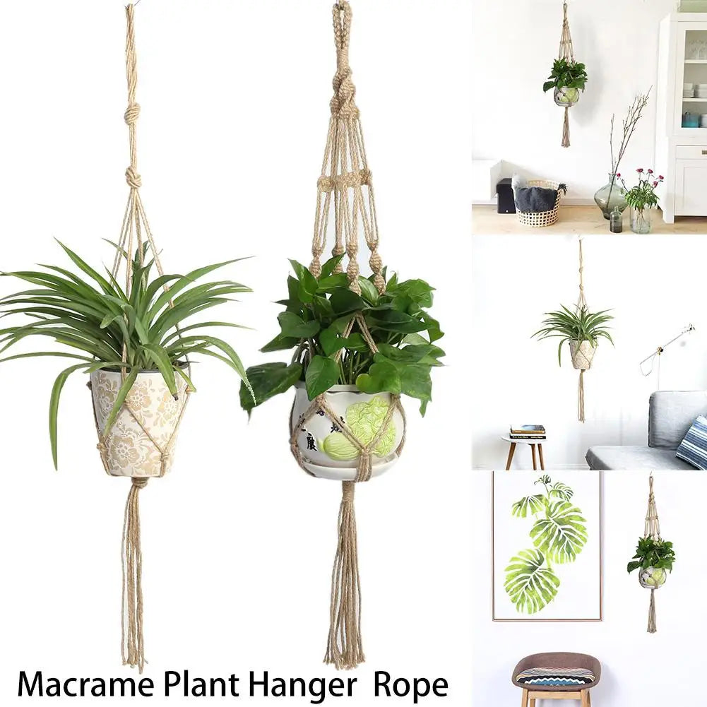 Handmade Macrame plant hanger flower for wall decoration