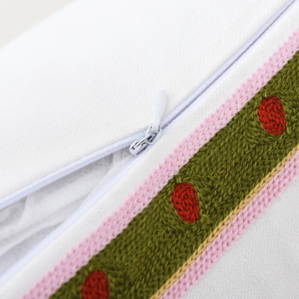 Luxury Bohemian Floral Embroidery Cotton Pillowcase Sofa Cushion Cover Boho Decor