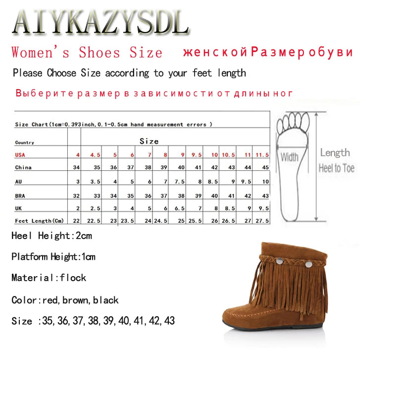 Bohemian gypsy boho fringe Faux suede leather ankle boots