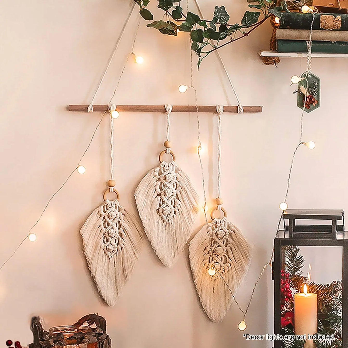 Macrame Wall Hanging Tapestry Cotton Rope Hand Woven Bohemian Tapestry Art Decor