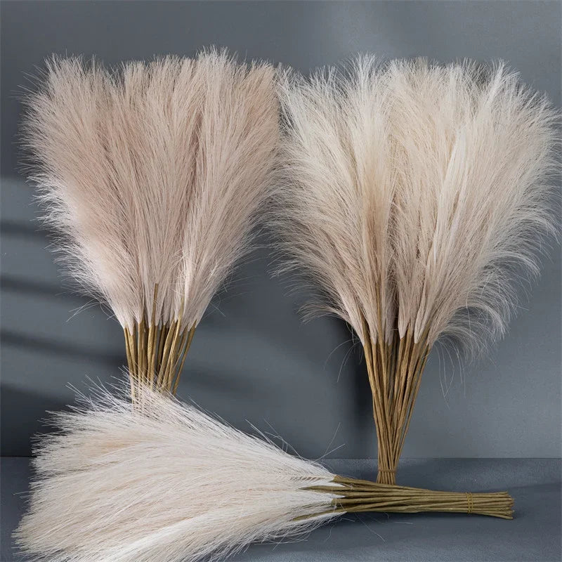 55CM 5/10/20PCS Fluffy Pampas Grass Boho Decor Flower Faux