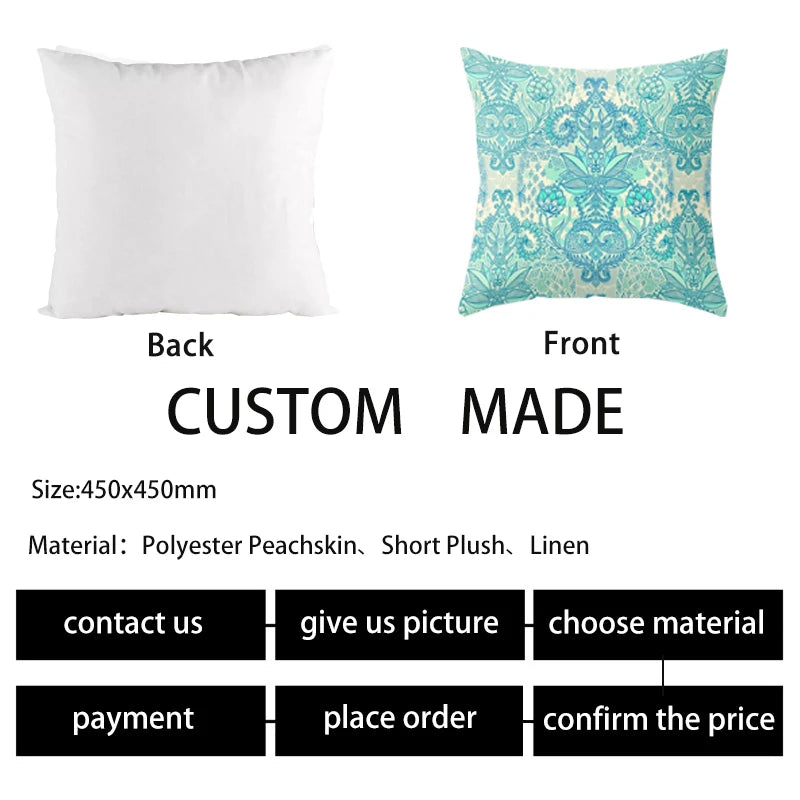 Bohemian Flower Pillow Case Nordic Flower Pattern Sofa Cushion Cover