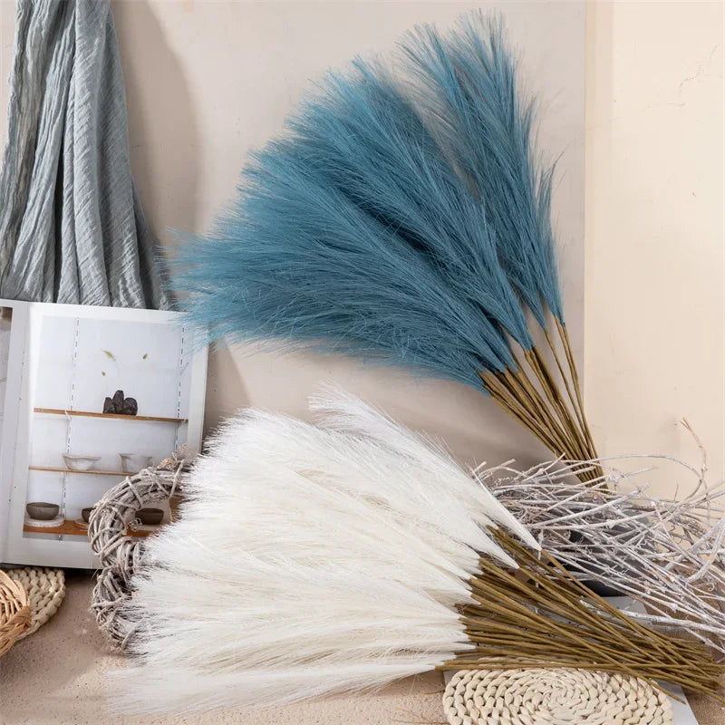 55CM 5/10/20PCS Fluffy Pampas Grass Boho Decor Flower Faux