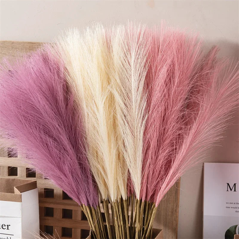 55CM 5/10/20PCS Fluffy Pampas Grass Boho Decor Flower Faux