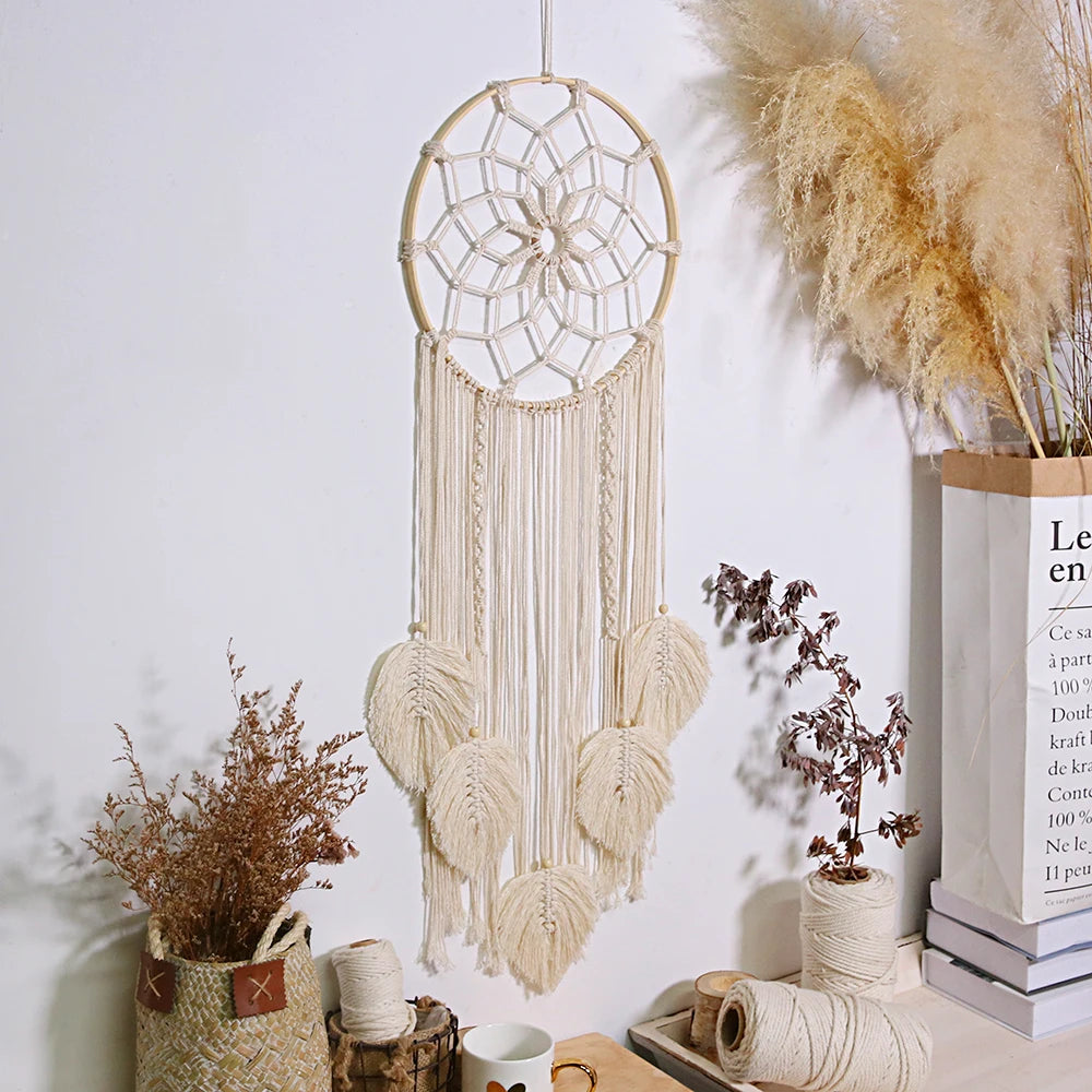 Macrame Dream Catcher Bohemian Wall Nordic Decor Boho Handmade Tapestry