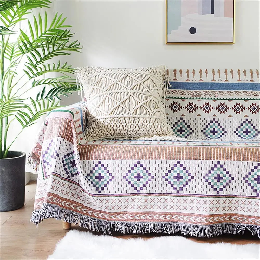 Bohemian Plaid Blanket for Sofa bed Decorative Blankets Outdoor