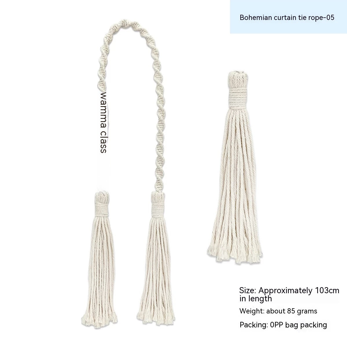 Decorative Bohemian Curtain Rope Tied Bandage
