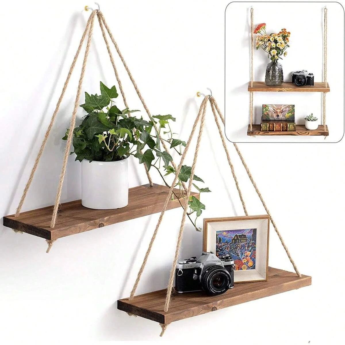 Hanging Shelf side and front view